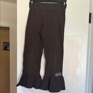 Matilda Jane Brown Casual Ruffled Waffle Knit Pants